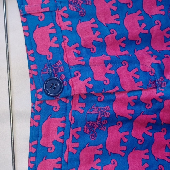 Tracy Negoshian elephant print shorts, Sz 10 - Picture 2 of 10